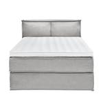 Lit boxspring Kinx Tissu - Tissu KINX : Gris - 140 x 220cm - D2 souple - 100 cm