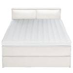 Premium Boxspringbett KINX Webstoff - Stoff KINX: Weiß - 160 x 220cm - H2 - 100 cm