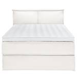 Lit boxspring Kinx Tissu - Tissu KINX : Blanc - 140 x 220cm - D2 souple - 100 cm