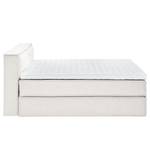 Premium boxspring KINX geweven stof - Stof KINX: Wit - 200 x 220cm - H2 zacht - 100cm