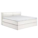 Premium Boxspringbett KINX Webstoff - Stoff KINX: Weiß - 200 x 220cm - H2 - 100 cm