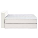 Premium Boxspringbett KINX Webstoff - Stoff KINX: Weiß - 180 x 220cm - H2 - 100 cm