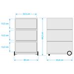 Rollcontainer easyBox I Weiß / Anthrazit