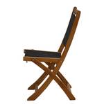 Klappstuhl Fairchild II (2er-Set) Textilene / Teak massiv - Schwarz