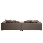 Bigsofa Lorenz Kunstleder/Stoff - Braun