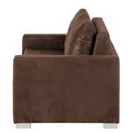 Canapé convertible Latina Imitation cuir vieilli - Marron foncé - Largeur : 170 cm