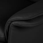 Fauteuil Capri Cuir véritable noir - Cuir Mabel: Noir