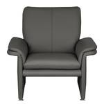 Fauteuil Capri Cuir véritable anthracite - Cuir Mabel: Gris foncé