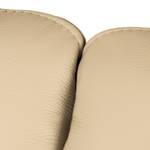 Bank Capri (3-zits) beige echt leer - Leer Mabel: Beige