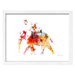 Impression dart Animal Art II Blanc / Rouge