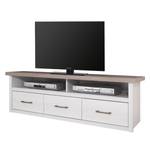 Meuble TV Luca Pin - Blanc / Truffe