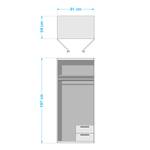 Drehtürenschrank Case III Alpinweiß - Schrankbreite: 91 cm - 2-türig