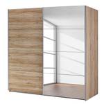 Armoire à portes coulissantes Subito 1 porte avec miroir - Imitation chêne de San Remo clair - Largeur : 181 cm