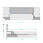 Bedframe Bernau Stirling eikenhouten look/Alpinewit - 160 x 200cm