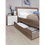 Comfortbed Arona Havanna eikenhouten look/hoogglans wit - 140 x 200cm