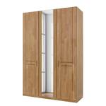 Armoire à portes battantes Sitara II Aulne partiellement massif - Verni - 142 cm - 3 portes