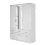 Armoire à portes battantes Bremen Blanc alpin - 136 cm - 3 portes - 1 miroir