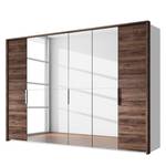 Draaideurkast Vadora donkere San Remo eikenhouten look - Breedte: 300 cm - Met passe-partout lijst - Zonder verlichting