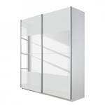 Armoire portes coulissantes Open Space Blanc alpin / brillant Partiellement recouvert de miroirs - 225 x 223 cm - 2 porte