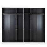 Armoire portes coulissantes Open Space Blanc alpin / Blanc brillant - Partiellement recouvert de miroirs - 225 x 223 cm - 2 porte