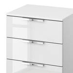 Table de chevet SKØP x3 Blanc brillant / Blanc alpin - Largeur : 40 cm - Chrome