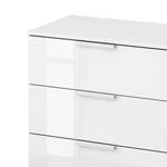 Table de chevet SKØP x3 Blanc brillant / Blanc alpin - Largeur : 50 cm - Couleurs du corps