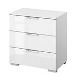 Comodino SKØP x3 Bianco lucido / Bianco alpino - Larghezza: 50 cm - Chrome