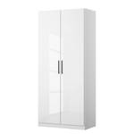 Armoire à portes battantes KiYDOO V Blanc brillant / Blanc alpin - 91 x 197 cm