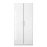 Armoire à portes battantes KiYDOO V Blanc brillant / Blanc alpin - 91 x 210 cm