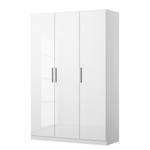 Armoire à portes battantes KiYDOO V Blanc brillant / Blanc alpin - 136 x 210 cm