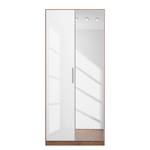 Armoire KiYDOO I Blanc brillant / Imitation chêne de Stirling - 91 x 197 cm