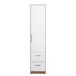 Armoire à portes battantes KiYDOO II Blanc / Imitation chêne de Stirling - 47 x 197 cm