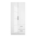 Armadio con ante battenti KiYDOO II Bianco lucido / Bianco alpino - 91 x 210 cm