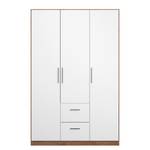 Drehtürenschrank KiYDOO II Weiß / Eiche Stirling Dekor - 136 x 197 cm