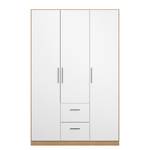 Drehtürenschrank KiYDOO II Weiß / Eiche Riviera Dekor - 136 x 197 cm