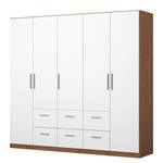 Drehtürenschrank KiYDOO II Weiß / Eiche Stirling Dekor - 226 x 210 cm