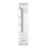 Armoire à portes battantes KiYDOO III Blanc brillant / Blanc alpin - 47 x 197 cm