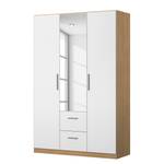 Armoire à portes battantes KiYDOO III Blanc / Imitation chêne de Riviera - 136 x 197 cm