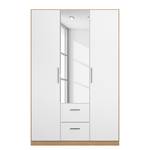 Drehtürenschrank KiYDOO III Weiß / Eiche Riviera Dekor - 136 x 210 cm