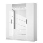 Armoire à portes battantes KiYDOO III Blanc brillant / Blanc alpin - 181 x 197 cm