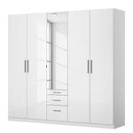 Armoire à portes battantes KiYDOO IV Blanc brillant / Blanc alpin - 226 x 197 cm