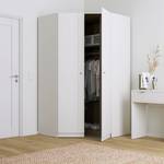 Armoire d'angle KiYDOO Landhaus I Blanc alpin - Hauteur : 210 cm