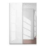 Armoire à portes coulissantes KiYDOO II Blanc brillant / Blanc alpin - 136 x 197 cm - Chrome