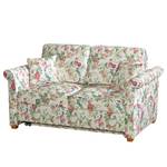 Canapé convertible Bernadett Tissu beige - Motif floral - 130 x 210 cm - Largeur : 168 cm