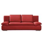 Divano letto Norris vera pelle, rosso