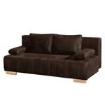 Canapé convertible Ayban Aspect cuir ancien - Marron foncé