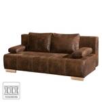 Canapé convertible Ayban Aspect cuir ancien - Marron