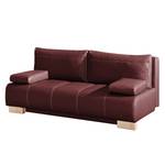 Schlafsofa Novato Echtleder Bordeaux