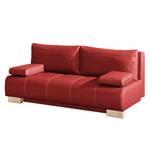 Schlafsofa Novato Echtleder Rot