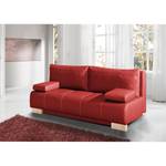 Schlafsofa Novato Echtleder Rot